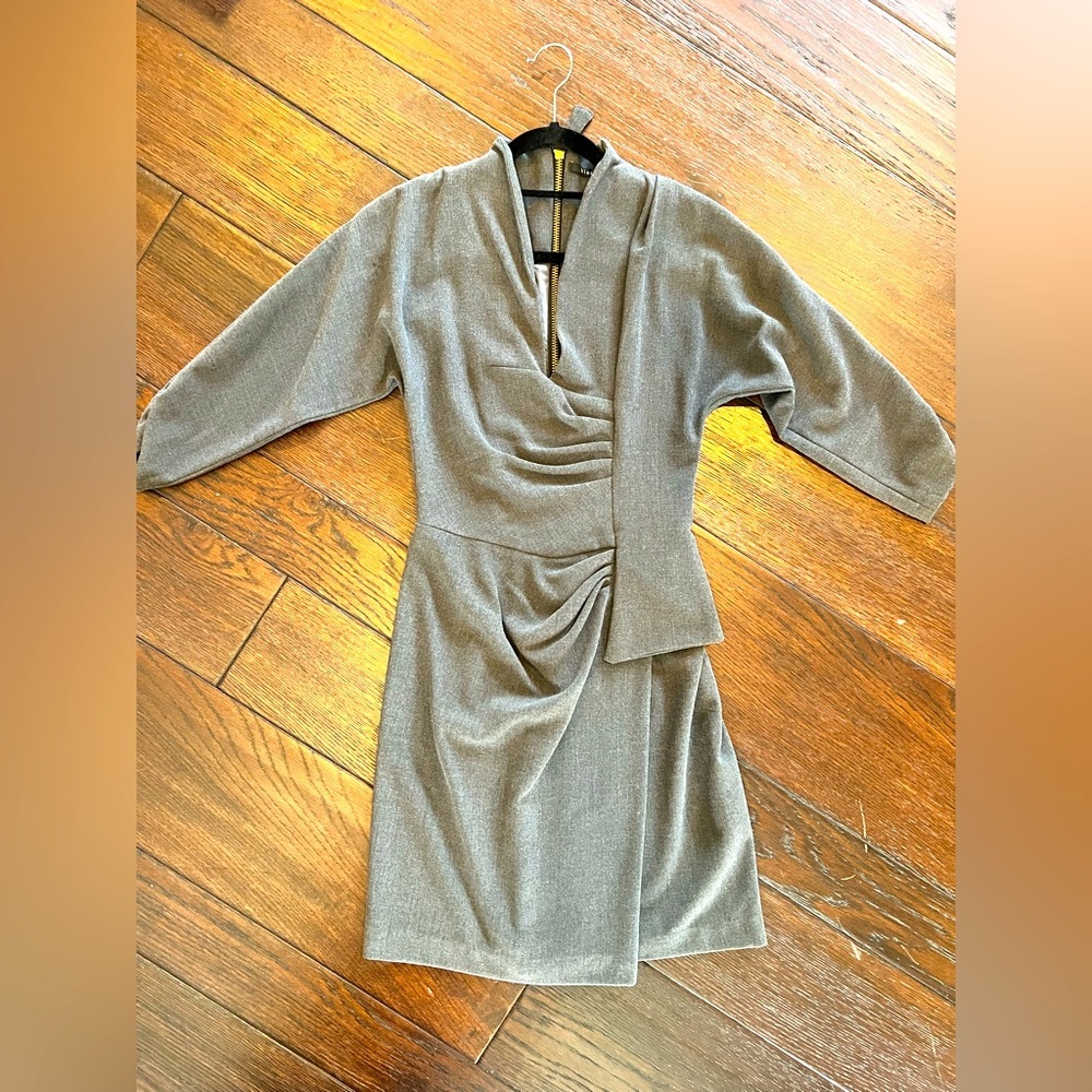 Black halo grey dress